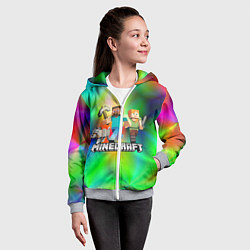Толстовка на молнии детская MINECRAFT, цвет: 3D-меланж — фото 2