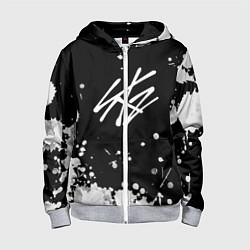 Толстовка на молнии детская Stray Kids, цвет: 3D-меланж