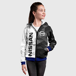 Толстовка на молнии детская NISSAN, цвет: 3D-синий — фото 2