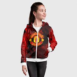 Толстовка на молнии детская МАНЧЕСТЕР ЮНАЙТЕД, цвет: 3D-белый — фото 2