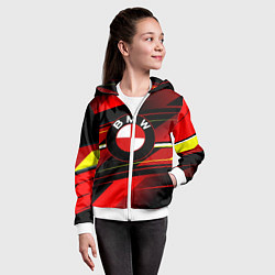 Толстовка на молнии детская BMW, цвет: 3D-белый — фото 2