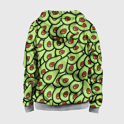 Детская толстовка на молнии АВОКАДО / 3D-Меланж – фото 2