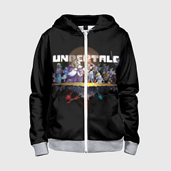 Толстовка на молнии детская Undertale, цвет: 3D-меланж