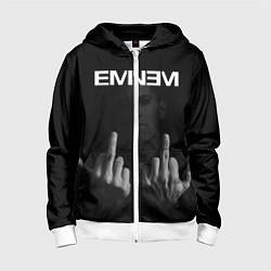 Толстовка на молнии детская EMINEM, цвет: 3D-белый