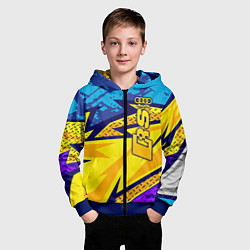 Толстовка на молнии детская Audi RS, цвет: 3D-синий — фото 2