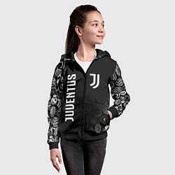 Толстовка на молнии детская JUVENTUS, цвет: 3D-черный — фото 2
