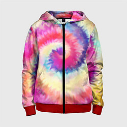 Детская толстовка на молнии Tie Dye vortex