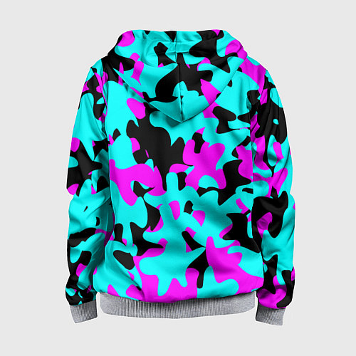 Детская толстовка на молнии Modern Camouflage / 3D-Меланж – фото 2
