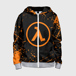 Толстовка на молнии детская HALF-LIFE, цвет: 3D-меланж