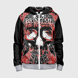 Толстовка на молнии детская Bring Me the Horizon, цвет: 3D-меланж