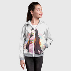 Толстовка на молнии детская KIMETSU NO YAIBA, цвет: 3D-меланж — фото 2