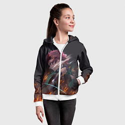 Толстовка на молнии детская KIMETSU NO YAIBA, цвет: 3D-белый — фото 2