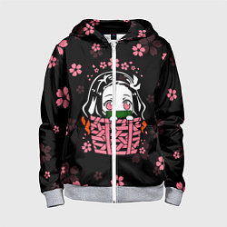 Толстовка на молнии детская KIMETSU NO YAIBA, цвет: 3D-меланж