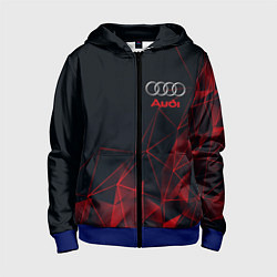 Толстовка на молнии детская AUDI, цвет: 3D-синий