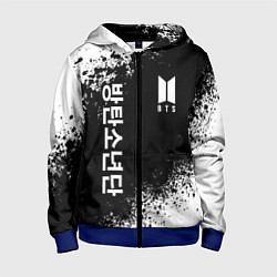 Толстовка на молнии детская BTS, цвет: 3D-синий