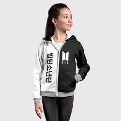 Толстовка на молнии детская BTS, цвет: 3D-меланж — фото 2