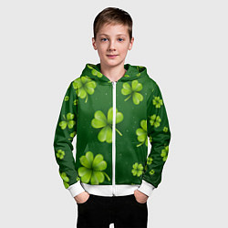 Толстовка на молнии детская ДЕНЬ СВЯТОГО ПАТРИКА, цвет: 3D-белый — фото 2