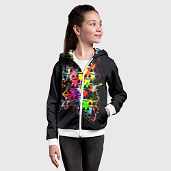 Толстовка на молнии детская MARSMELLO, цвет: 3D-белый — фото 2