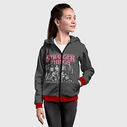 Толстовка на молнии детская Очень Странные Дела, цвет: 3D-красный — фото 2