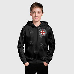 Толстовка на молнии детская Umbrella Corp, цвет: 3D-черный — фото 2