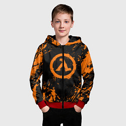 Толстовка на молнии детская HALF-LIFE, цвет: 3D-красный — фото 2