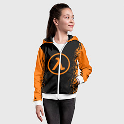 Толстовка на молнии детская HALF-LIFE 3, цвет: 3D-белый — фото 2