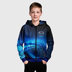 Толстовка на молнии детская MAZDA, цвет: 3D-синий — фото 2