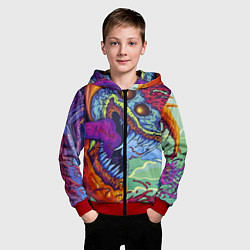 Толстовка на молнии детская HYPERBEAST, цвет: 3D-красный — фото 2