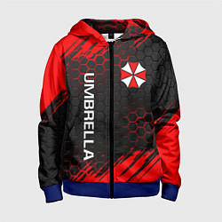 Толстовка на молнии детская UMBRELLA CORP, цвет: 3D-синий