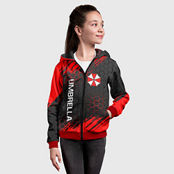 Толстовка на молнии детская UMBRELLA CORP, цвет: 3D-красный — фото 2