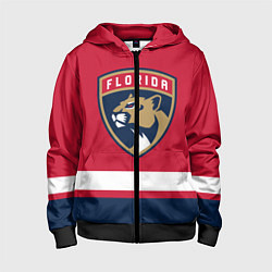 Толстовка на молнии детская Флорида Пантерз, цвет: 3D-черный