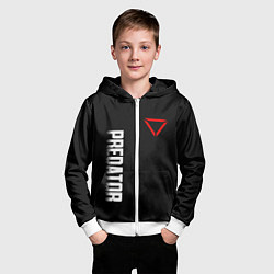 Толстовка на молнии детская PREDATOR, цвет: 3D-белый — фото 2