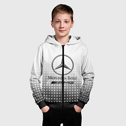 Толстовка на молнии детская Mercedes-Benz, цвет: 3D-черный — фото 2