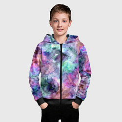 Толстовка на молнии детская Color splashes, цвет: 3D-черный — фото 2