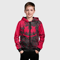 Толстовка на молнии детская Marshmello, цвет: 3D-черный — фото 2