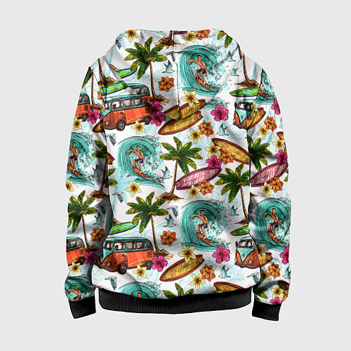 Детская толстовка на молнии Летнее Настроение / 3D-Черный – фото 2