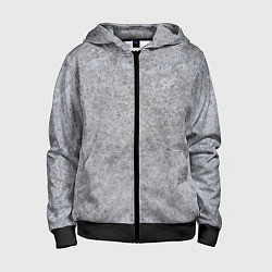 Толстовка на молнии детская Серый бетон, цвет: 3D-черный