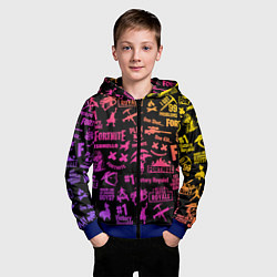 Толстовка на молнии детская FORTNITE PARTY EVENT, цвет: 3D-синий — фото 2