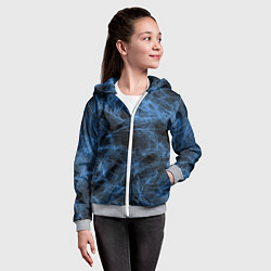 Толстовка на молнии детская Синий дым, цвет: 3D-меланж — фото 2