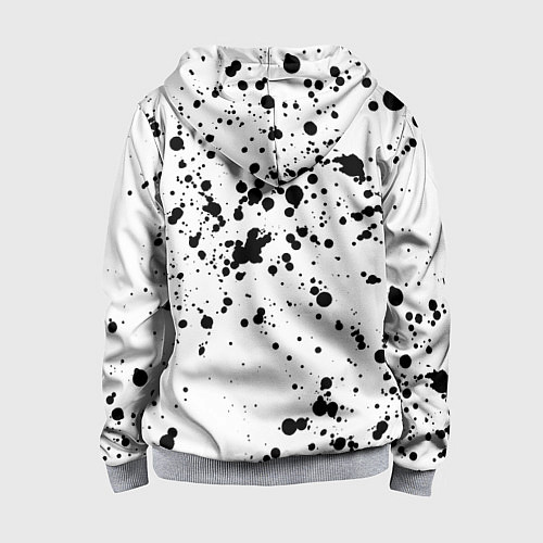 Детская толстовка на молнии Далматинец / 3D-Меланж – фото 2