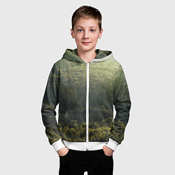 Толстовка на молнии детская Летний лес, цвет: 3D-белый — фото 2