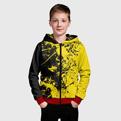 Толстовка на молнии детская Ночное солнце, цвет: 3D-красный — фото 2