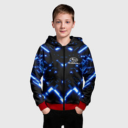 Толстовка на молнии детская SUBARU, цвет: 3D-красный — фото 2