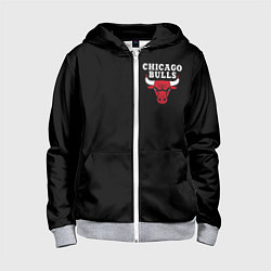 Толстовка на молнии детская CHICAGO BULLS, цвет: 3D-меланж