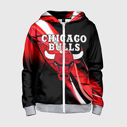 Толстовка на молнии детская CHICAGO BULLS, цвет: 3D-меланж