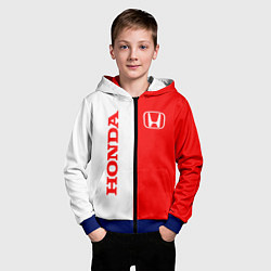 Толстовка на молнии детская HONDA, цвет: 3D-синий — фото 2