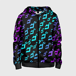 Толстовка на молнии детская JOJOS BIZARRE ADVENTURE, цвет: 3D-черный