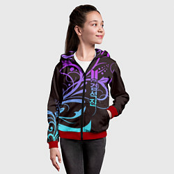 Толстовка на молнии детская BTS, цвет: 3D-красный — фото 2