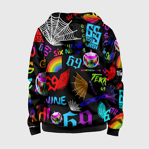 Детская толстовка на молнии 6IX9INE / 3D-Черный – фото 2