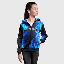 Толстовка на молнии детская MINECRAFT, цвет: 3D-черный — фото 2